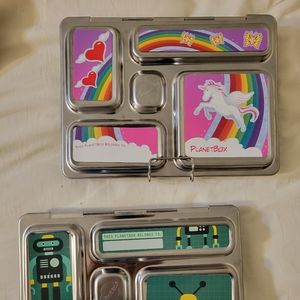 2 planetbox lunch boxes with magnets²